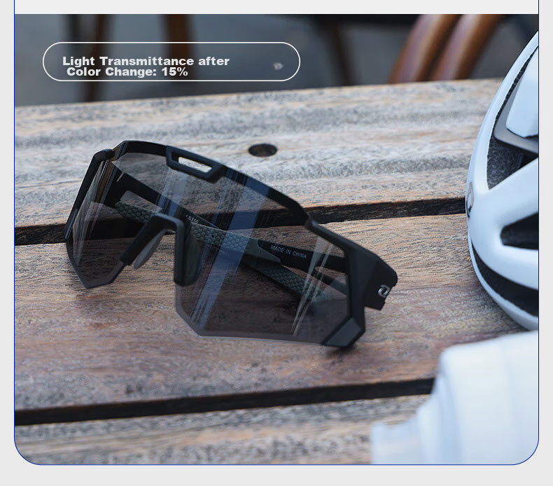 Lameda Anti-Fog Photochromic Cycling Glasses, Professional Bicycle Goggles, Windproof Road Bike Mountain Bike Protective Eyewear, Clove Purple 4