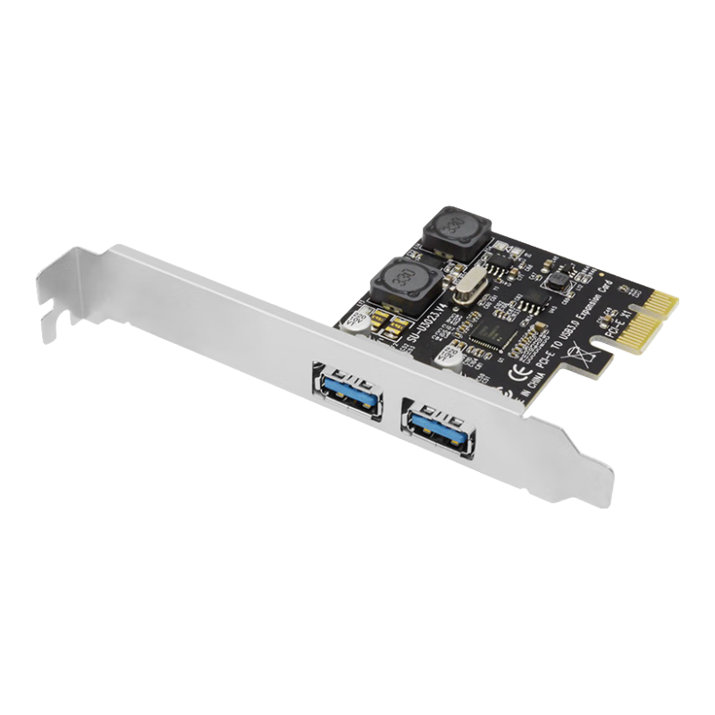 EB-LINK PCIE to Dual USB 3.0 Expansion Card, Desktop Computer Internal Dual-Port USB Adapter Card, HUB Concentrator Card, Independent Power-Free
