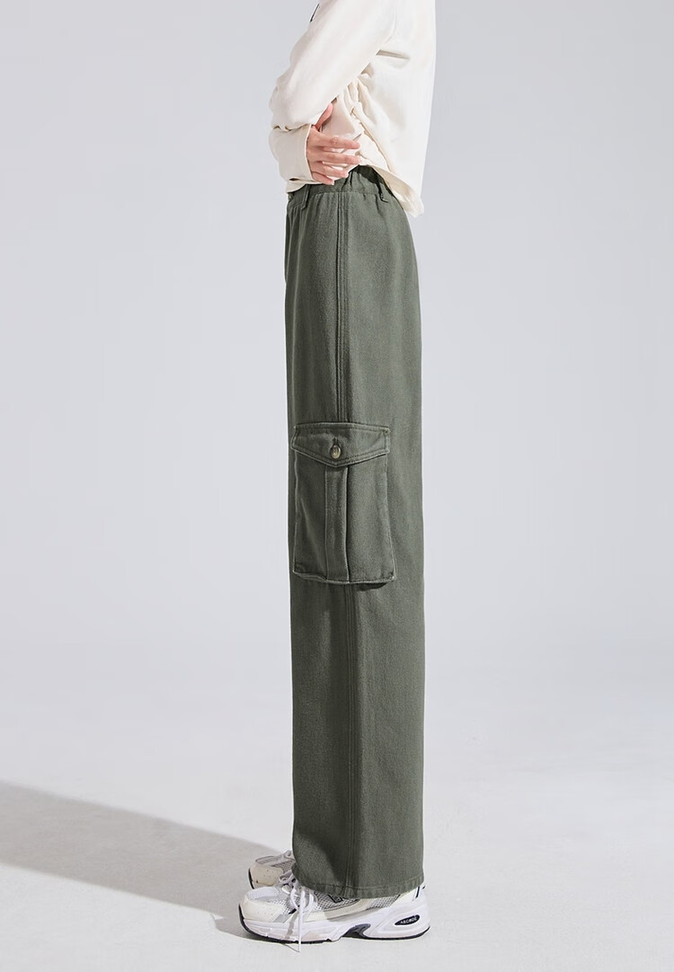 TonLion 2026 Autumn And Winter Women's Loose Fashionable Commuter Yarn Cargo Pants 2