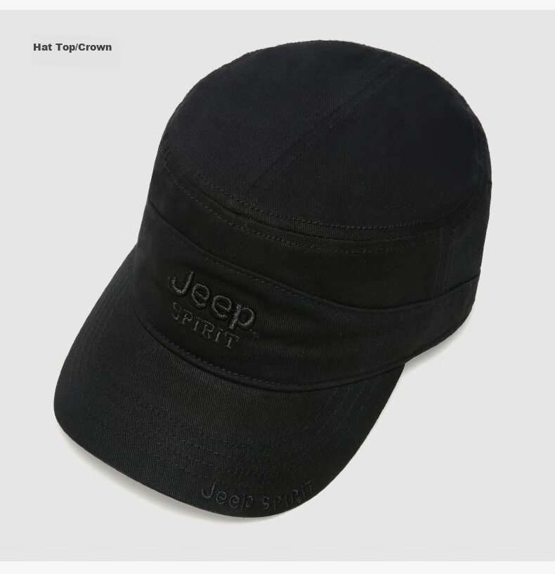 JEEP Men's Flat-Top Cap, All-Season Style, Baseball Cap for Middle-Aged And Elderly, Outdoor Casual Versatile Cap A0293 16