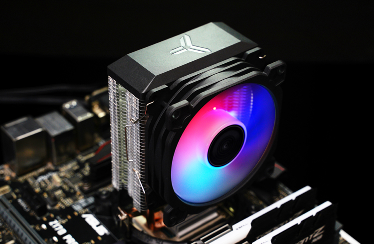 JONSBO CR-1200E Tower CPU Cooler (RGB Lighting Effects, 2 Heat Pipes, 9cm Fan, Multi-Platform Support, Thermal Paste Included) 4