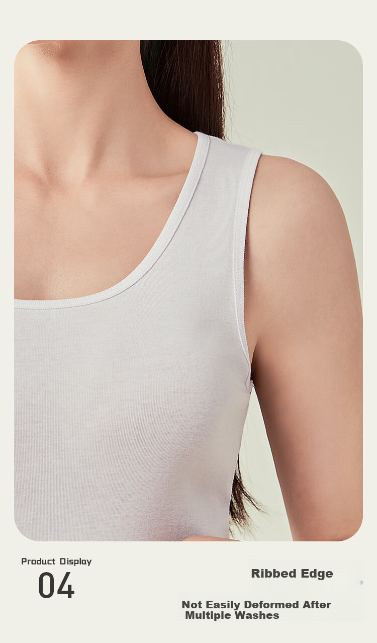 MiiOW Camisole for Women, White, Summer, Pure Cotton 100%, Sexy Backless, Inner Wear, Sleeveless Undershirt, Top for Outer Wear 6