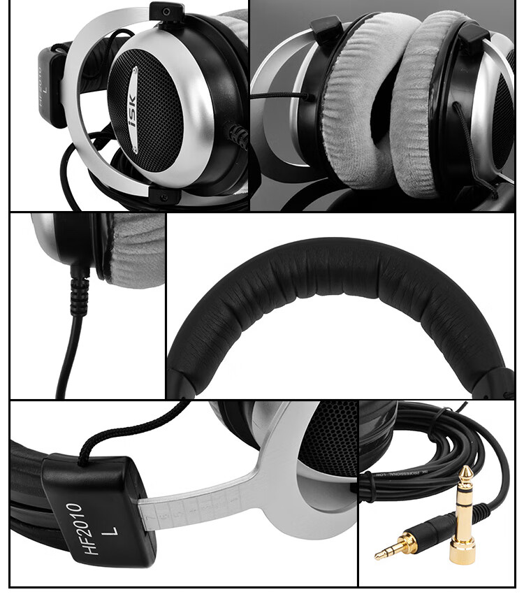 ISK HF-2010 Professional Over-Ear Monitoring Headphones, Comfortable Full-Enclosed Cavity Design, Gaming Headphones for Computer And Mobile Phones, Sound Card Karaoke Recording And Gaming Music 3