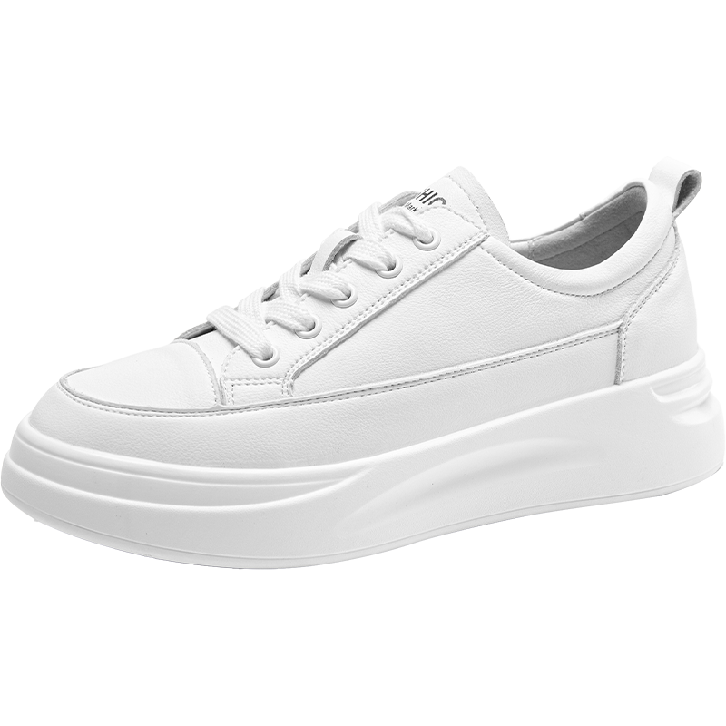 ZHR White Sneakers for Women, Versatile Soft-Soled Casual Shoes, Low-Top Breathable Comfortable Women's Shoes AH105F White 36