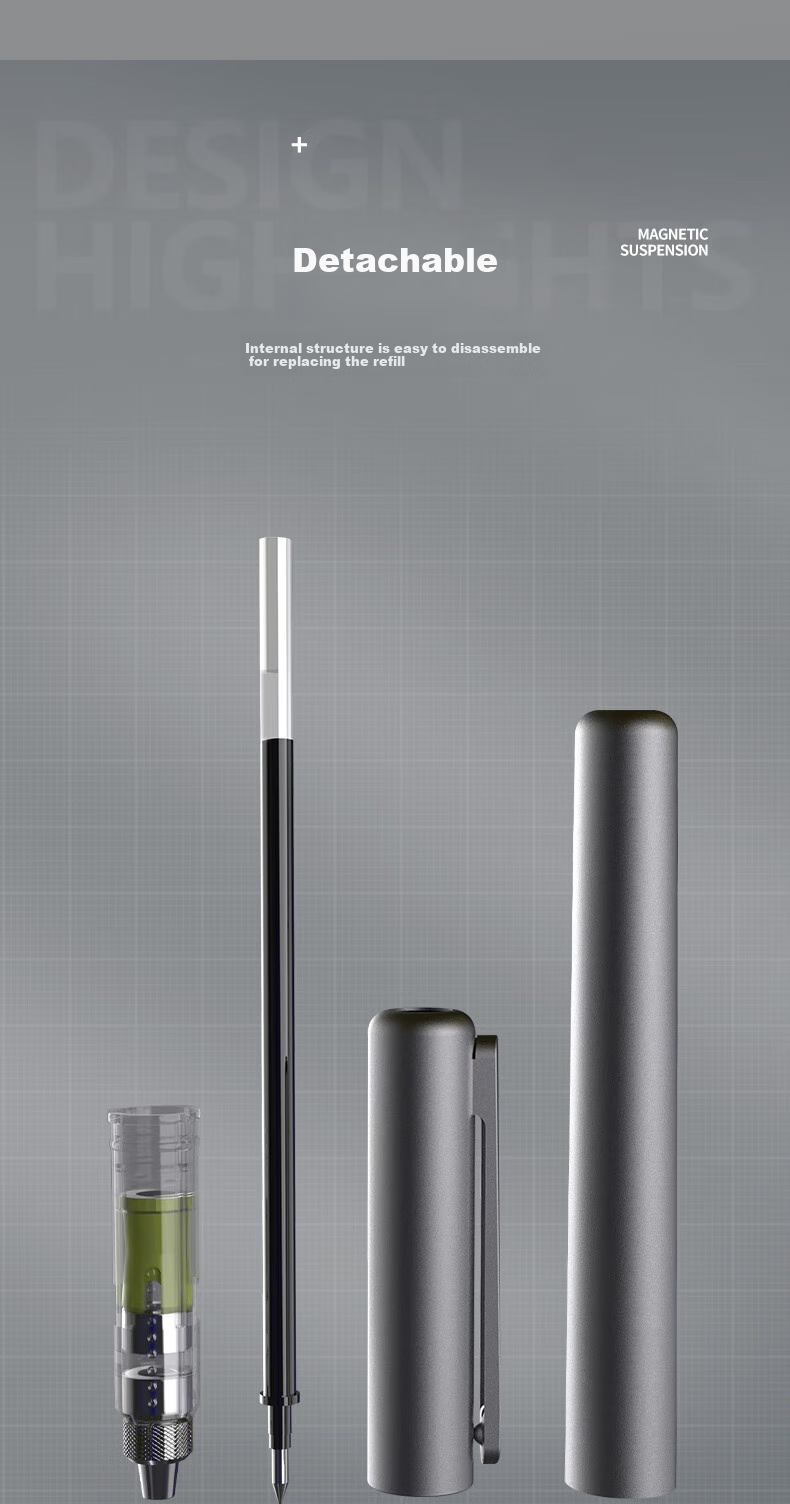 M&G Stationery, Yuexi Magnetic Levitation Buffer Gel Pen 0.5mm Bullet Tip, Retractable Black Ink Pen, for Students' Exams And Office Use, Single Pen AGPT1202 7