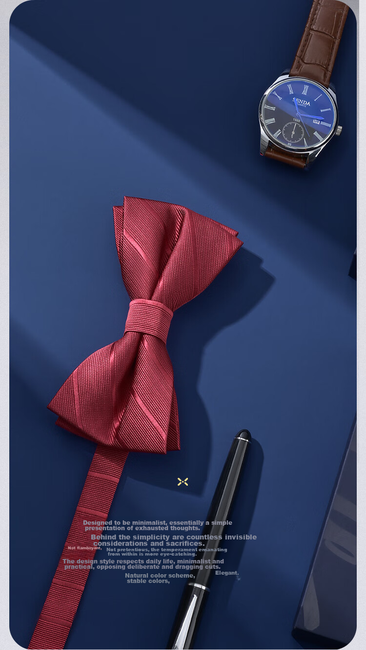 HLA Bow Tie, Birthday Gift for Men, Boyfriend Wedding Suit Shirt, Butterfly Tie, Preppy Style, Business Casual 2