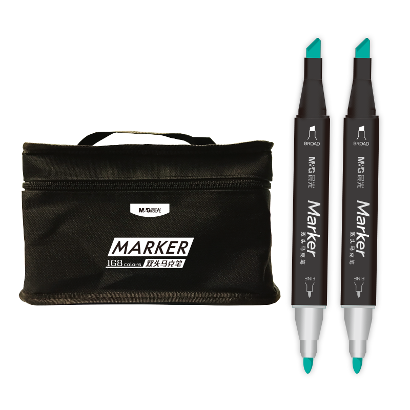 M&G Stationery, 168 Colors Alcohol Markers, Watercolor Pens, Dual-Tip Anime Oil-Based Paint Brushes, Marker Set, Student Supplies, Children's Birthday And Graduation Gifts