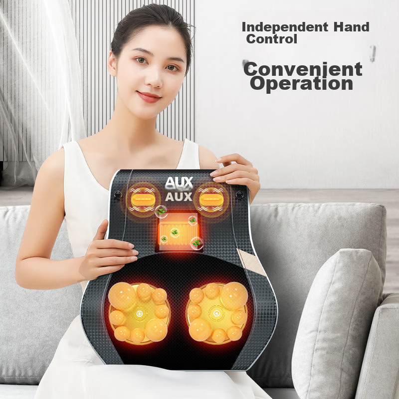 AUX Cervical Massager B05 Gift Box, Massage Pillow with Heat Therapy for Back And Waist, Shoulder And Neck Support Cushion, Birthday Gift for Parents