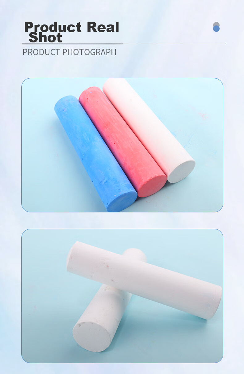 BOJIAO Extra Large Chalk Markers for Shipyards, Construction Sites, Marking, Line Drawing, Wood, Steel Pipe, Large Size, Thick Chalk, Blackboard, Colorful Drawing Chalk, White 6