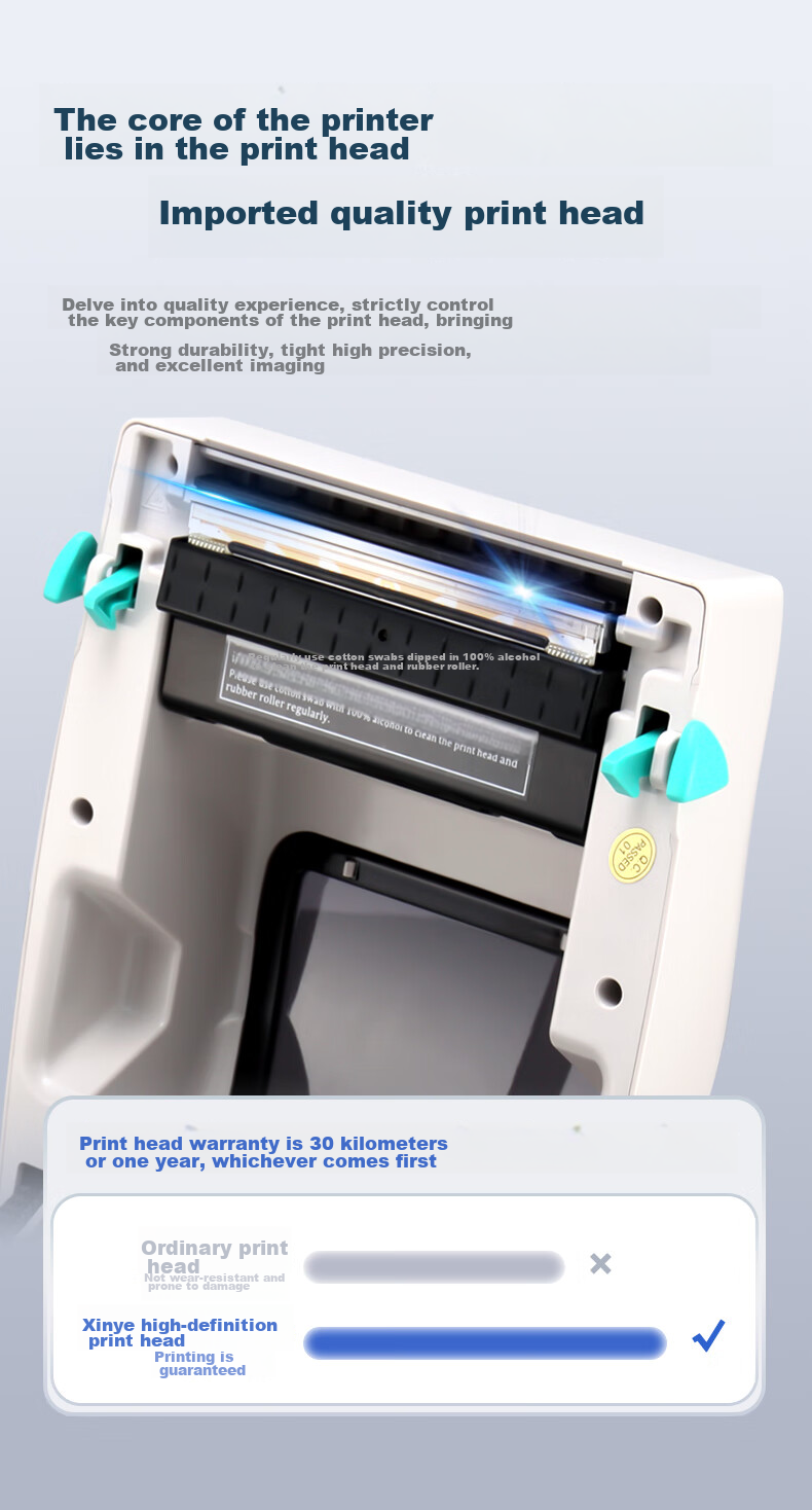 XINYE XP-460B Express Delivery Electronic Label Printer Bluetooth Version, 108MM Thermal Barcode Label Sticker Non-Adhesive Printing Machine, Warehouse Logistics Clothing QR Code 4