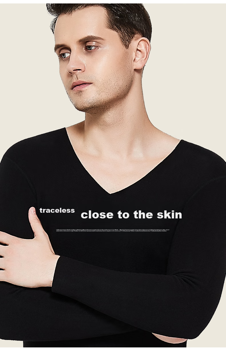 Hengyuanxiang [Winter Bestseller] Thermal Underwear for Men And Women, Heat-Retaining Autumn Top And Bottom, Seamless Warm Base Layer Set with Brushed Fabric 10
