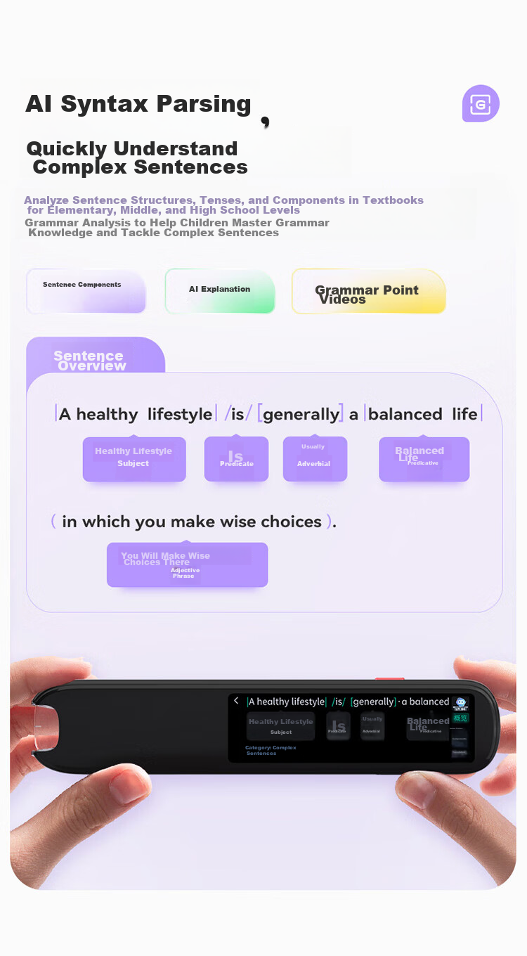 IFLYTEK AI Dictionary Pen P30 Pro English Reading Pen Learning Device, English Translation Tool, Suitable for All Ages from Preschool to High School 11