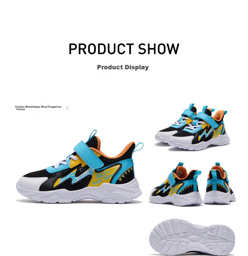 361° Children's Shoes, Boys' Shoes, Summer 2026, Lightweight And Bouncy Toddler Playful Casual Shoes for Kids, Blue, Size 30 25