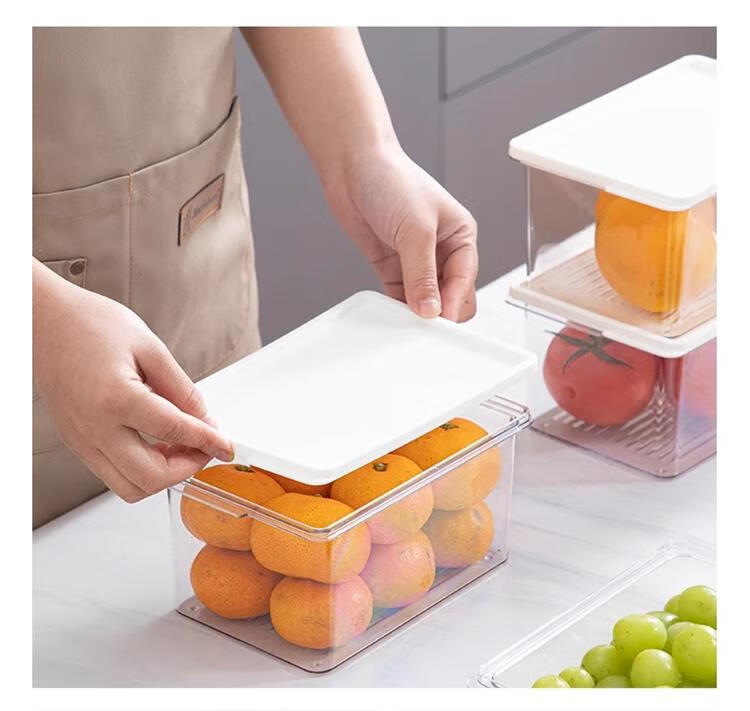 Ie no Monogatari Japanese Refrigerator Storage Box Food Grade Large Capacity Kimchi Sealed Container Freezer Fruit and Vegetable Box 20