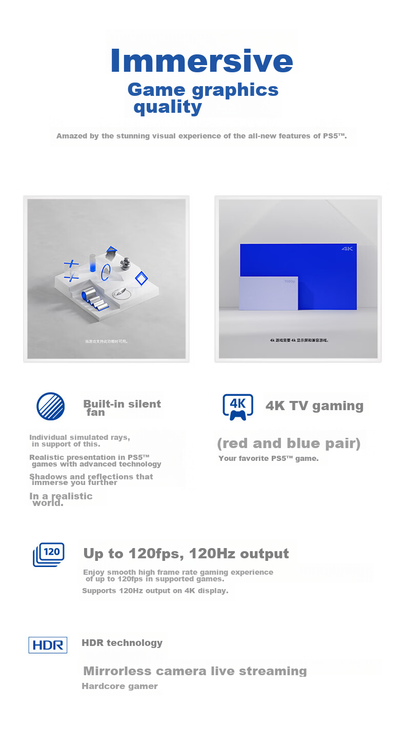 SONY PS5 Slim Disc Edition, PlayStation5 Disc Edition (Slim Version), Chinese Mainland Version, PS5 Game Console 8