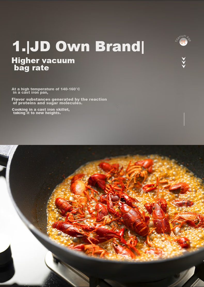 ASD Wok Cast Iron Pan Stainless Steel Non-Coated Whirlwind Bottom Stir-Fry Pan 32cm Compatible with Gas And Induction Stoves CF32Z1WG 5