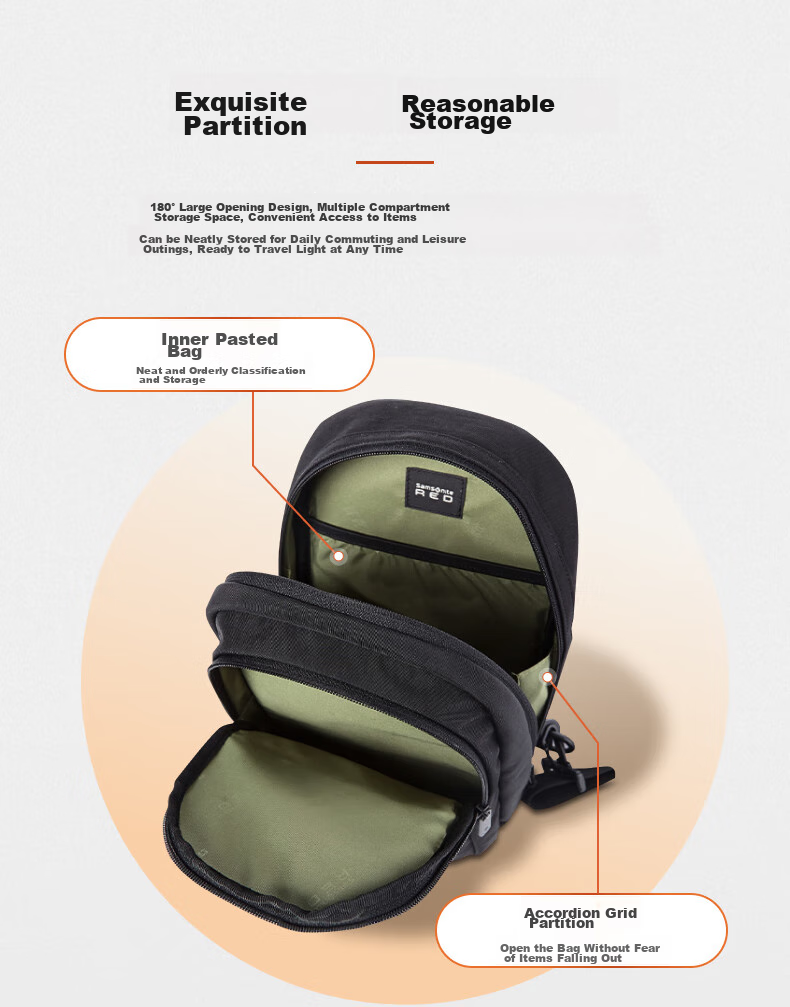 Xinxiuli Men's Chest Bag And Waist Pack, Fashionable Multifunctional Outdoor Chest Crossbody Bag, Birthday Gift, UD3*09005 Sports 5