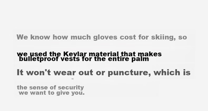 Flow Theory Kevlar Ski Gloves, Windproof, Waterproof, Warm, Wear-Resistant, Professional Single And Double Board Gloves 8