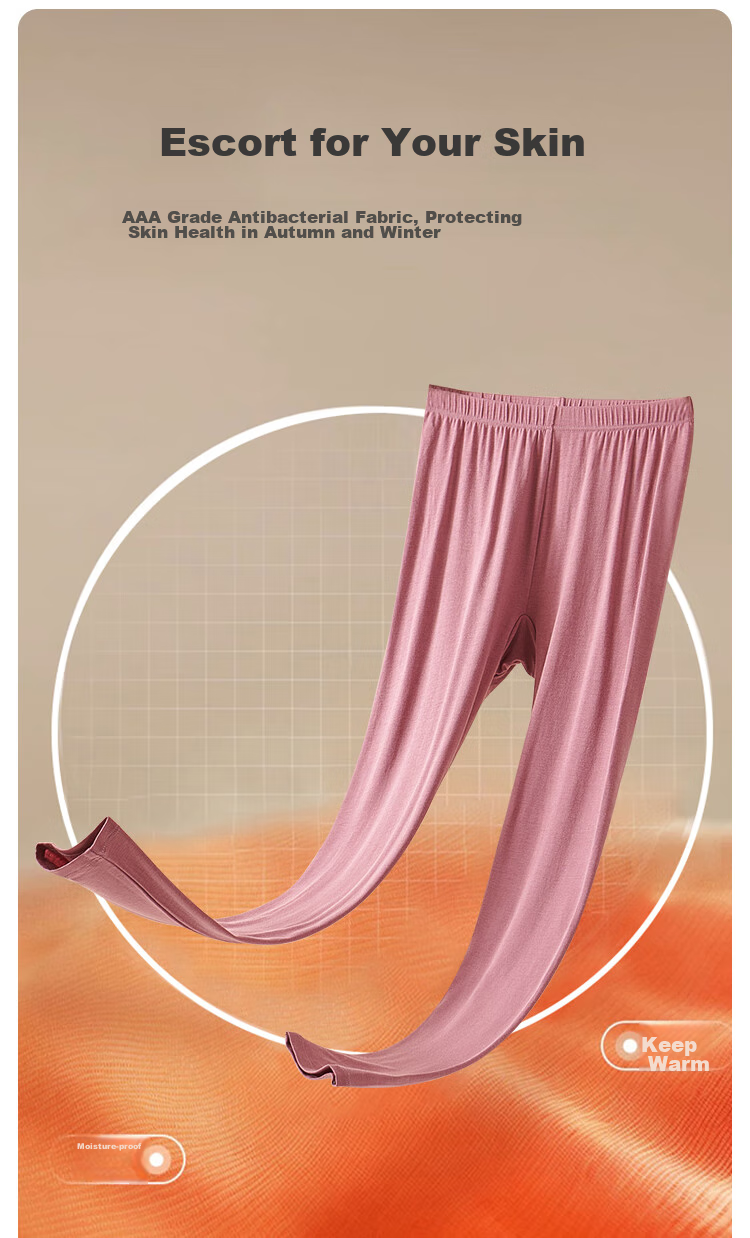 MiiOW Modal Autumn Pants for Women, Thermal Underwear, Ultra-Thin Face Mask Pants, Heating Silk Base Layer Pants, Slim-Fit Cotton Pants, Skin Color, Size L 7