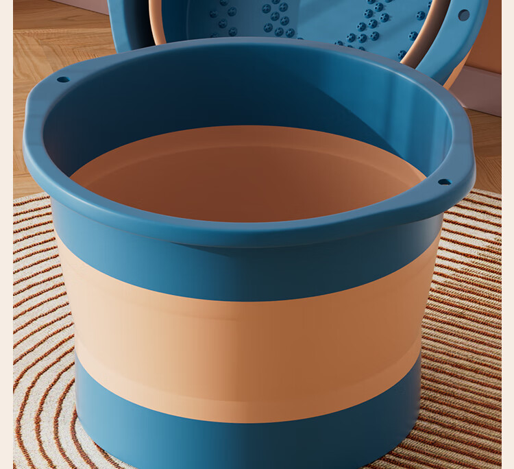 Bendi Foldable Foot Soaking Bucket, 12L Thick Massage Foot Bath Basin, Foot Washing Basin, Foot Spa Bucket, Portable Health Care Bucket 1