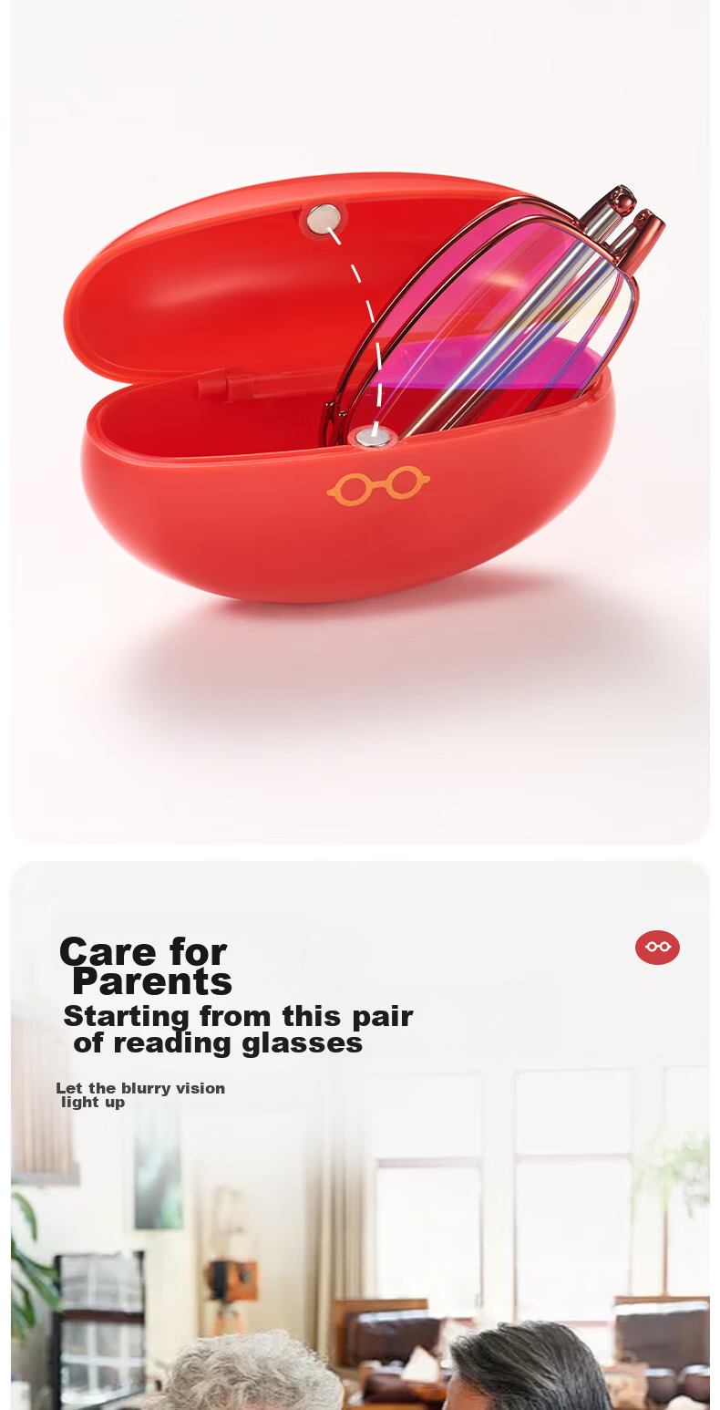 Jingpintang Folding Reading Glasses for Women, High-Definition Anti-Blue Light Portable Protective Eyewear Reading Glasses, JINGDONG Flagship Store Authentic Product 100 Degrees 4