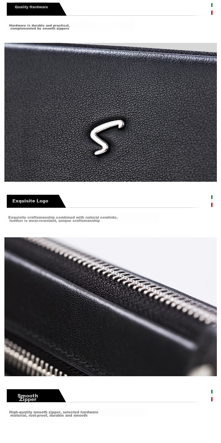 SATCHI Men's Clutch Bag, Handbag, Light Luxury Handheld Bag, Father's Day Gift, Practical Present for Dad 10