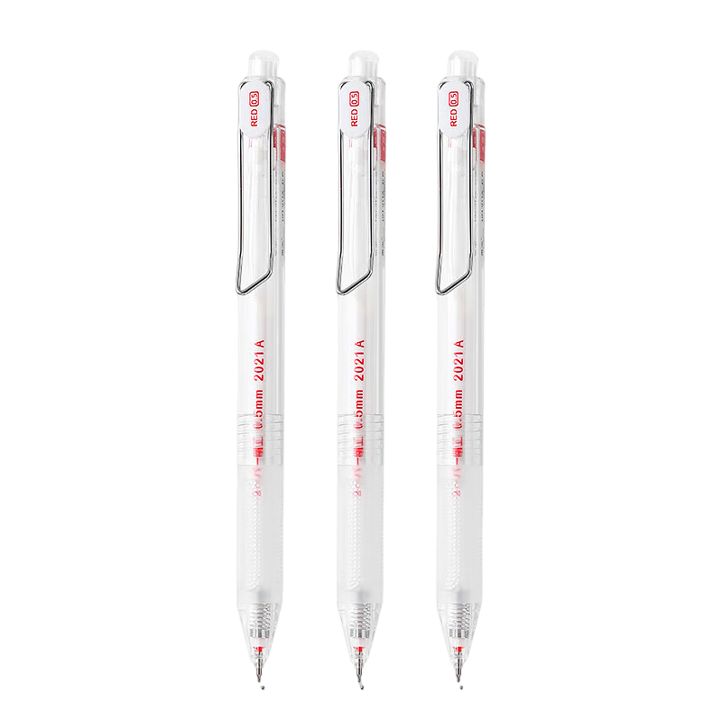 Dongmi Red Pen, Gel Ink, Quick-Drying, Signature Pen, Marking, 0.5mm, Office, Business, Teacher's Correction, Student Use, Large Capacity, ST Tip, Dongmi, 3-Pack DM911A