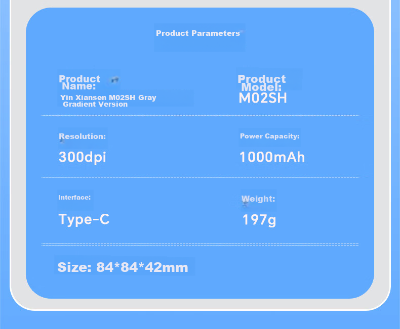 MR.IN M02SH 2-Inch Ultra-Clear Gray Scale Error Printer with Adhesive, Perfect for Primary And Secondary School Students' Error Correction without Copying, Compact Home Mini Learning Printer 16