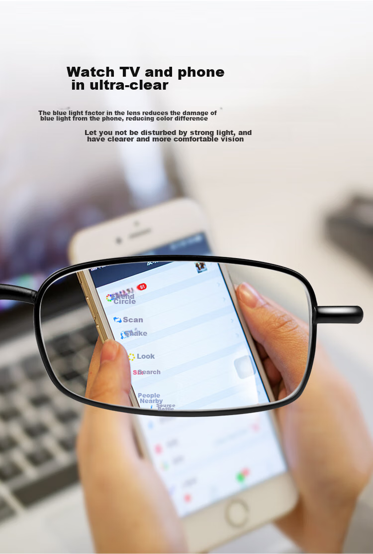 Mr. PuTian Anti-Blue Light Reading Glasses for Men And Women, Compact Foldable Portable Imported High-Definition Genuine Reading Glasses, 2.5 Diopter 10