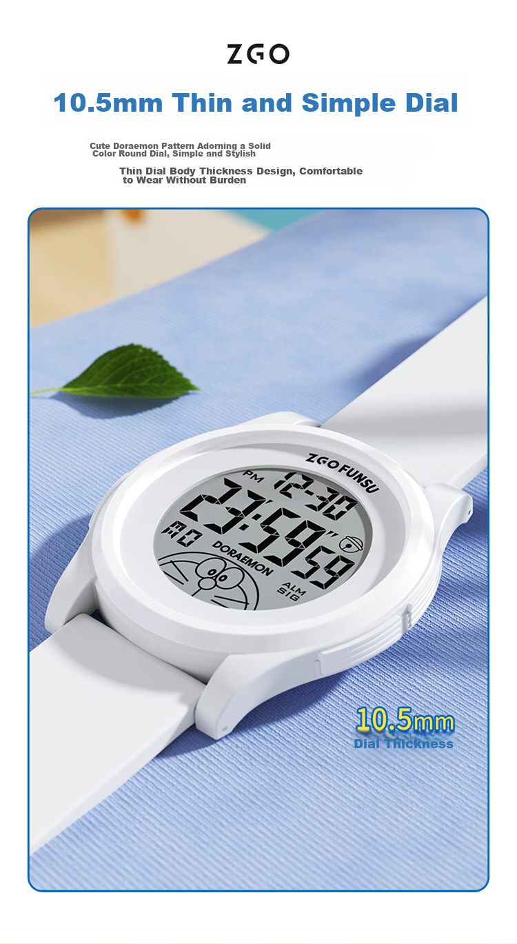 ZGO Doraemon Children's Electronic Watch for Boys, Middle And Elementary School Students, Teenagers, Time-Telling Watch, Birthday Gift 8555 4