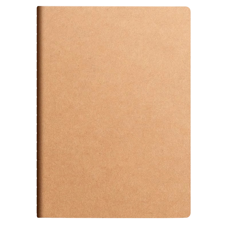 Shuxing A4 Kraft Paper Notebook, Thickened, 36 Sheets, for College Students, Postgraduate Entrance Exam Preparation, High School Students, Diary, Journal, Soft Cover, for Middle School Students, Specialized Homework Book, Exercise Notebook, 5-Pack Set