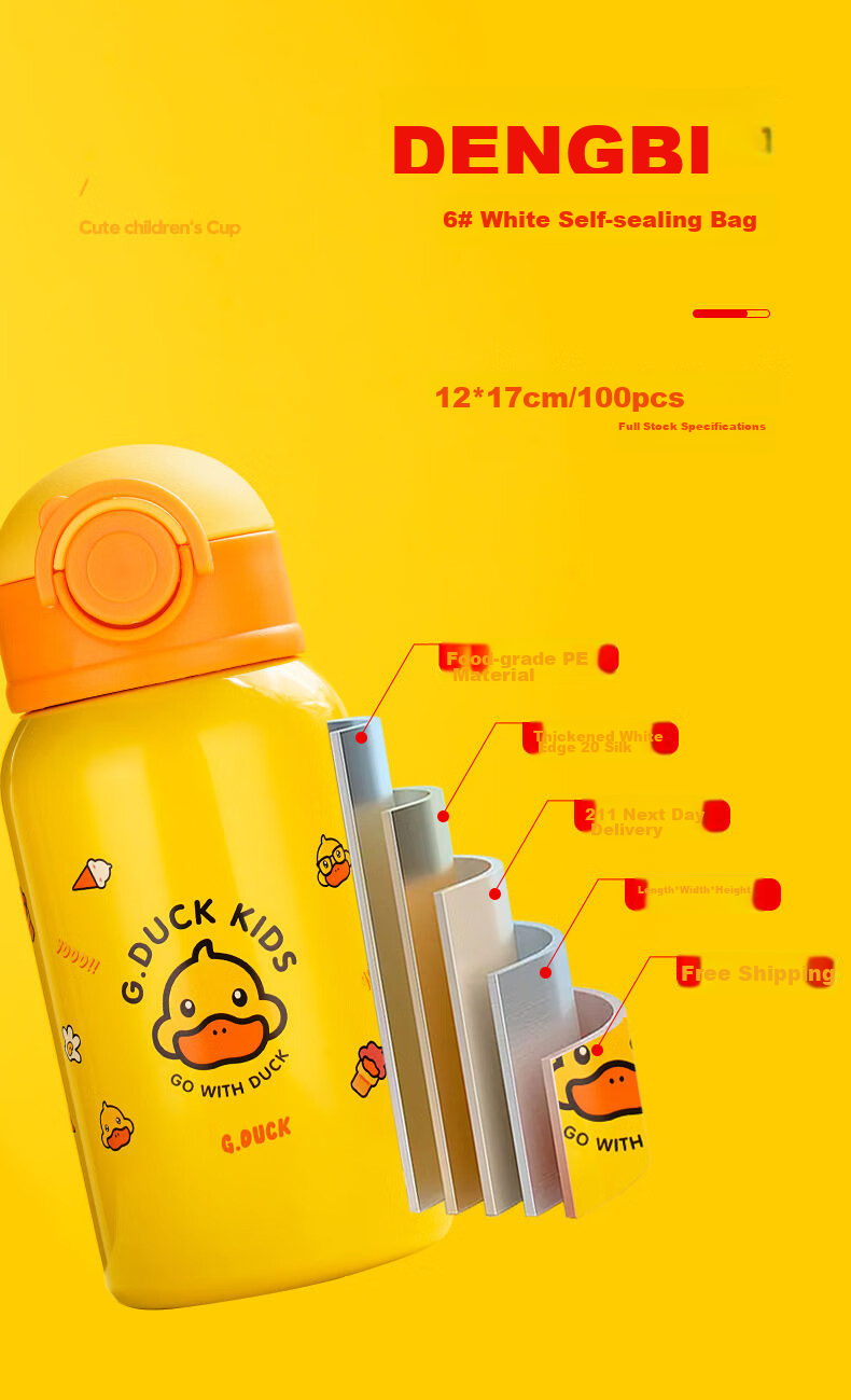 G.duck Children's Cartoon Insulated Water Bottle with Pop-Up Lid, 450ml, Stainless Steel Straw Cup with Pop-Up Lid - Pink 5