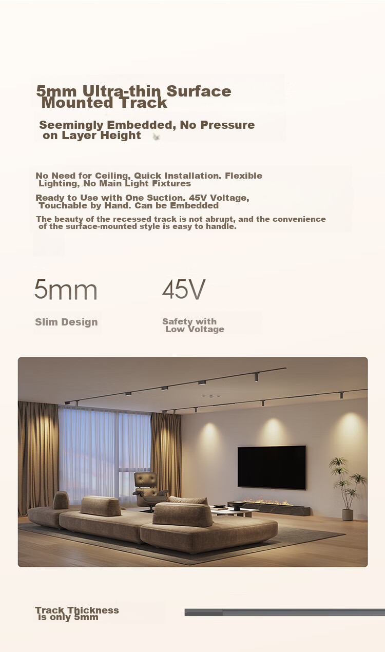 Mijia Magnetic Track, Smart Spotlight, No Main Light Illumination, Surface-Mounted Whole-House Package for Living Room And Bedroom, Modern Style 2