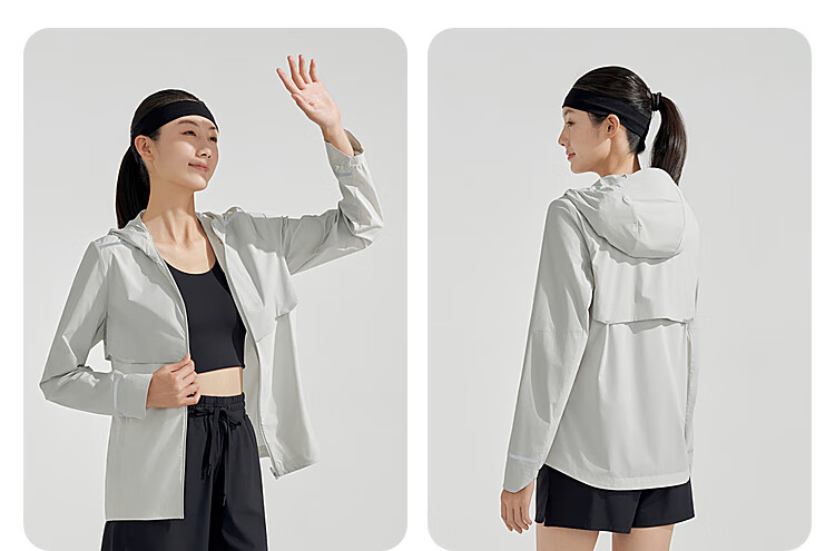 BOSIDENG Clothing, Five-Fold National Standard Sun Protection Jacket for Women, Short Style, UV-Resistant, Ice-Cool Breathable Heat Dissipation Hooded Coat 26