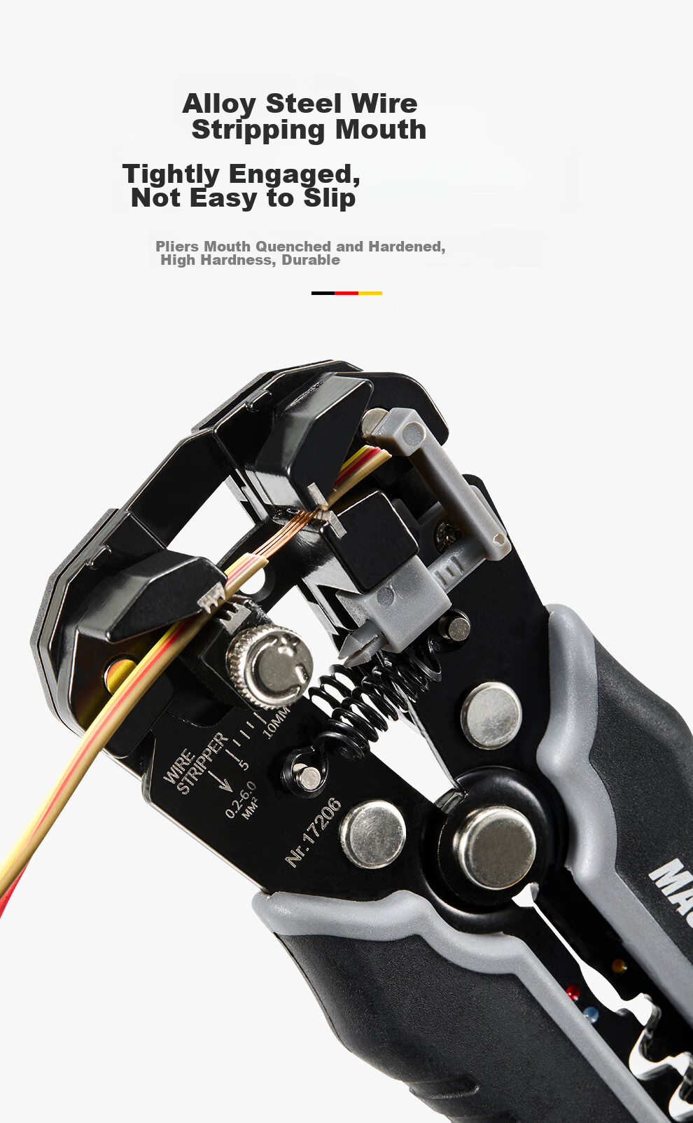 MASTERPROOF Automatic Wire Stripper, Electrician's Specialized Wire Stripping Pliers, Wire Pulling Pliers, Wire Crimping Pliers, Wire Cutting Pliers, Terminal Stripper, Wire Peeling Pliers, Wiring Tool 5