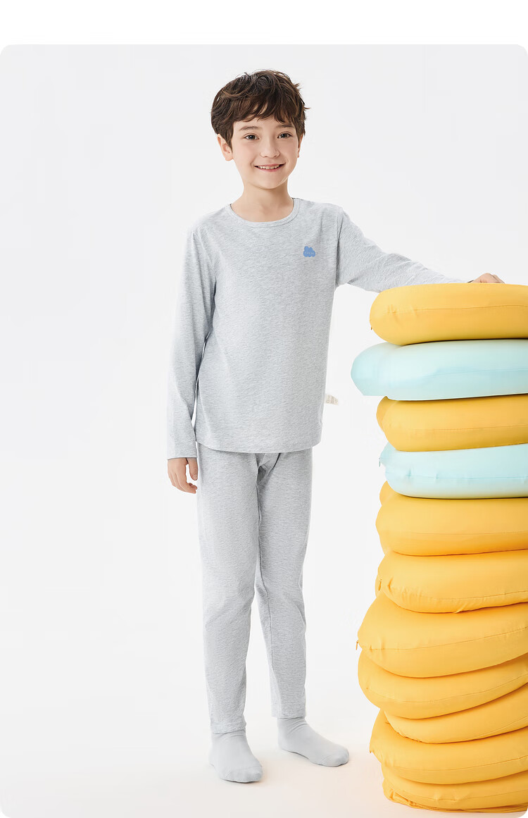 Balabala Kids Children's Underwear Set 2026 Spring Autumn New Boys' Long Johns Cotton Soft Baby Pajamas 23