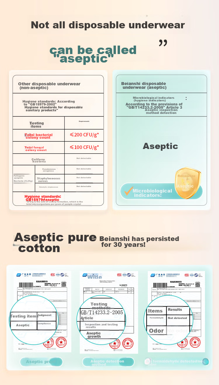 Briars Disposable Pure Cotton Underwear for Women, Travel-Friendly No-Wash Shorts, Portable Individual Pack, Five-Pack, Women's XL Size 1