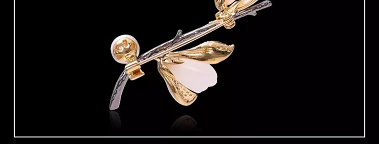 Eternelle French Eternal Magnolia Flower Brooch Accessory, Elegant And Stylish Pin, Collar Button, Corsage, Birthday Gift 10