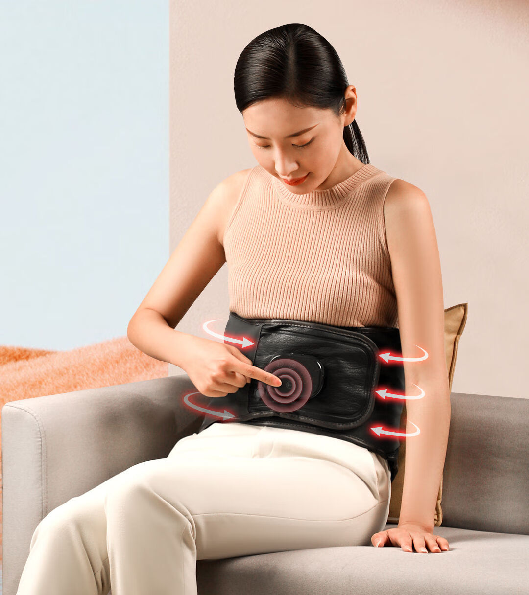 CoolRelax Waist Support Massager HA60 Heat Therapy Massage Device Smart Lumbar Belt Electric Heating Warm Waist Lumbar Spine Muscle Strain Relief Waist Stretching Birthday Gift for Parents New Year Gi 15