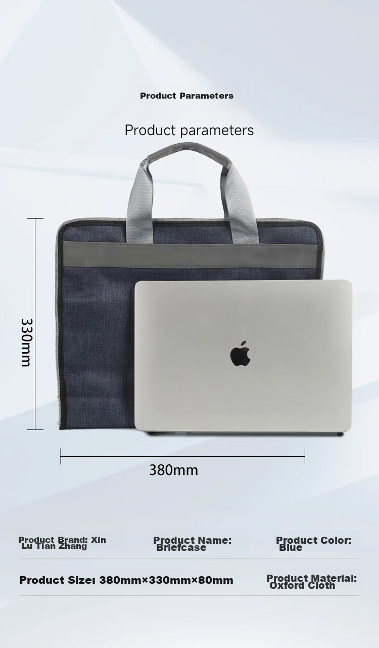 TANGO Three-Dimensional Office Handbag/conference Bag/business Bag/document Bag/laptop Bag/briefcase Business Storage Bag for Men And Women, Thickened, Blue LH759 8