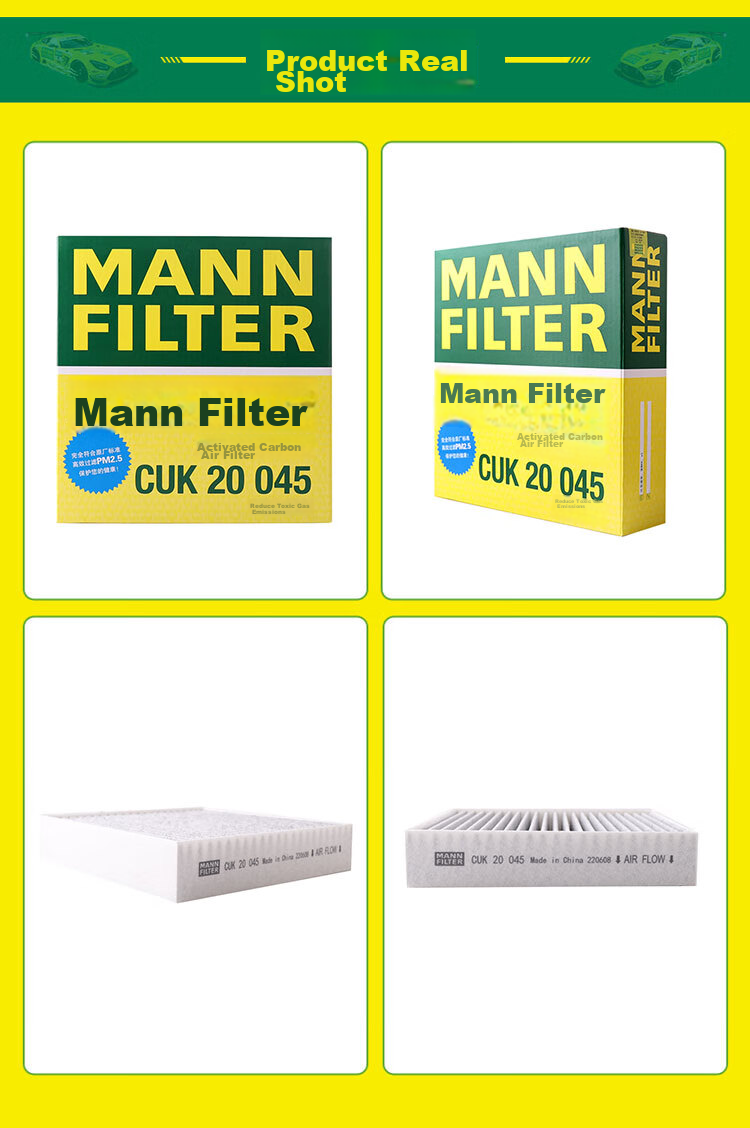 MANNFILTER Air Conditioning Filter Element CUK20045 for BYD E5 E2/S2/Yuan/Tang/Song/Qin/Xiaopeng G3P5 9