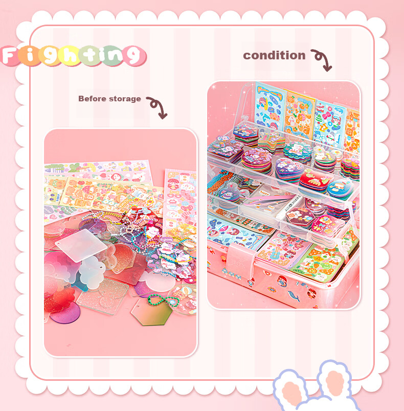 Danmiqi Guka Stickers Complete Set, Children's DIY Craft Gift Box, Guka Sticker Sheet, Girls' Birthday Present 5
