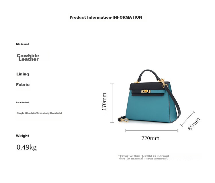 ELLE New Women's Handbag, Kelly Bag, Commuter Tote Shoulder Crossbody Bag, Birthday Gift, 23131 Gray 3
