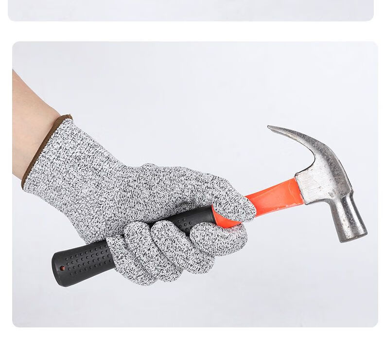 Lugong Level 5 Cut-Resistant Gloves, PU Latex Palm Coating, Heat Insulation Waterproof Non-Slip Wear-Resistant for Manual Work, Vegetable Cutting Hand Protection Woodworking Anti-Cut Tactical Anti-Cutting, Labor Protection for Men And Women, 2 Pairs Per Pack 11