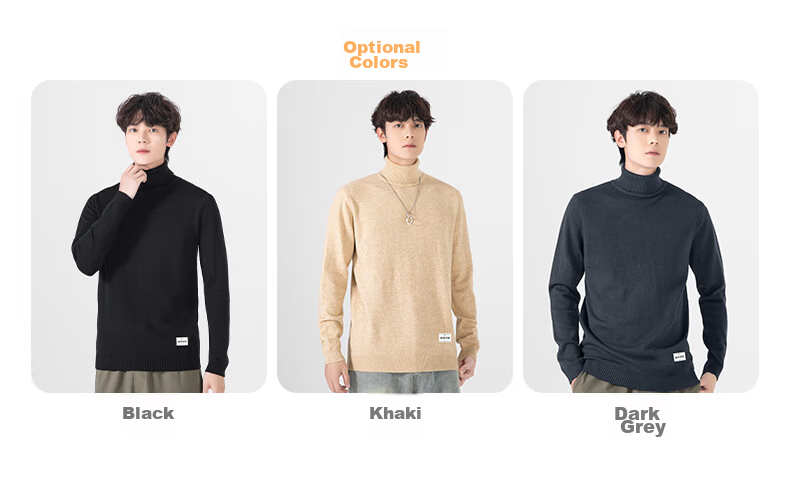 Warrior Men's Winter Turtleneck Warm Knit Sweater Loose Pullover Casual Sports Base Layer 10
