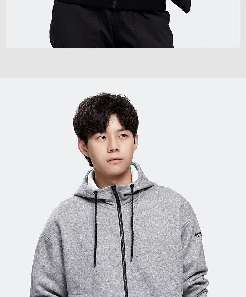 NORTHLAND Unisex Hoodie Pullover NHDBT0750E Dark Heather Gray 165 Spring Autumn Outdoor Loose Casual 10