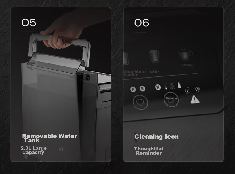 WMF Futengbao Imported Fully Automatic Coffee Machine, 200 Micro-Pressure, No Disassembly Required for Cleaning, 5 Grinding And Frothing Settings, All-In Machine for Home And Office Use 18
