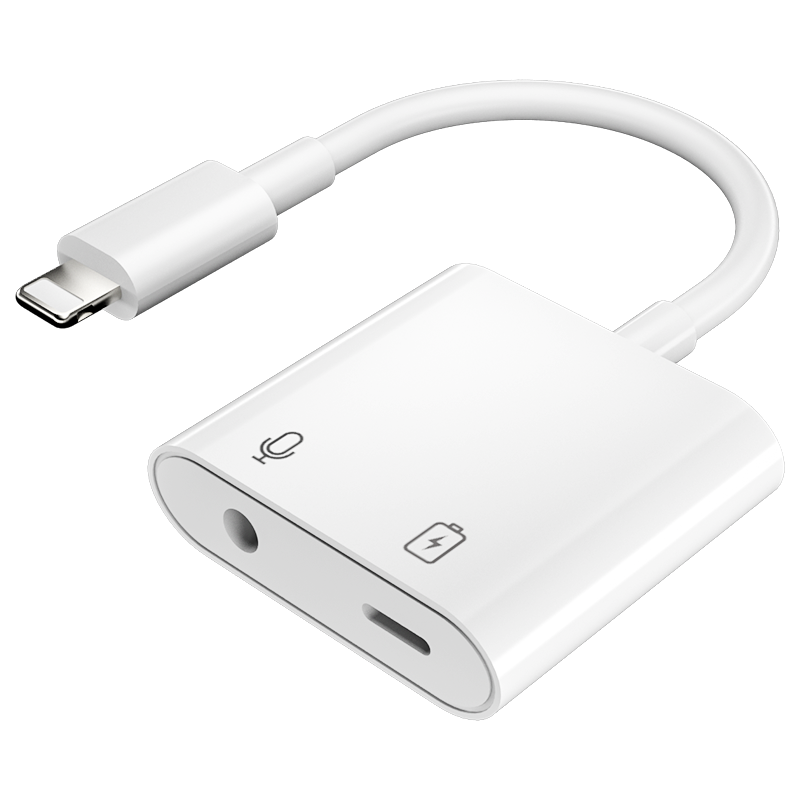 JOWOYE Apple Phone Adapter, IPhone 14 Pro Max/12/13 Live Streaming Sound Card Converter, IPad Air Earphone for Music And Calls, Tablet PUBG Gaming Voice 3.5U Shield