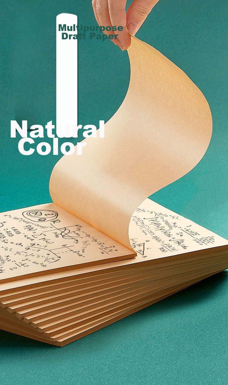 Wengu Draft Paper, Manuscript Paper, Notebook, Math Homework Paper, Exam Calculation Paper, 16K/320 Sheets, Calculated Sectioned Book, Tear-Off Pages, Elementary And Middle School Student Stationery, Thickened Lined DP003 1