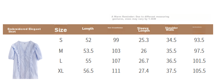 INMAN INMAN Lace Pure Color V-Neck Blouse, 2026 Summer New Arrival, Puff Sleeve Short-Sleeve Top, Pearl White, XL 16